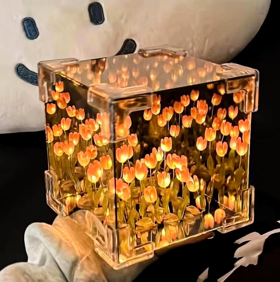 Tulip Night Lamp Mirror LED Decorative Nights